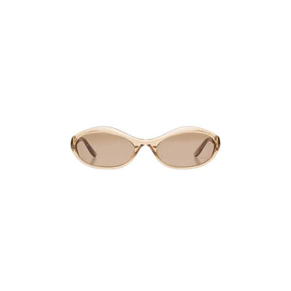 Oval sunglasses in beige
