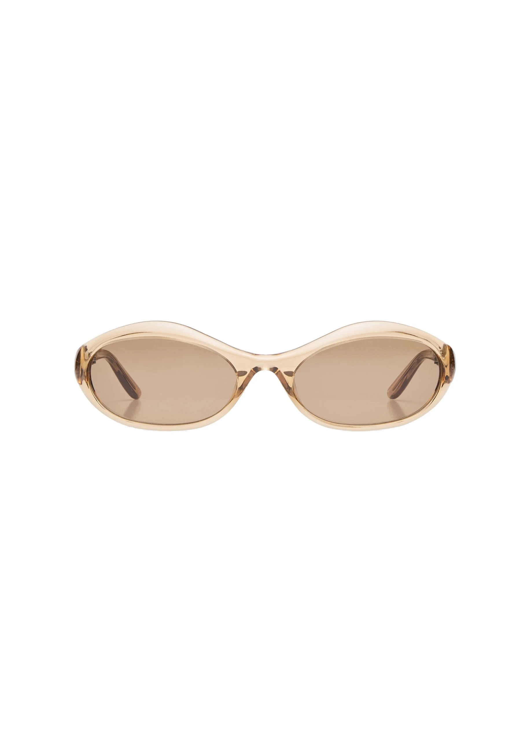 Magda Butrym Oval sunglasses in beige | Coveti Magda Butrym Oval sunglasses in beige