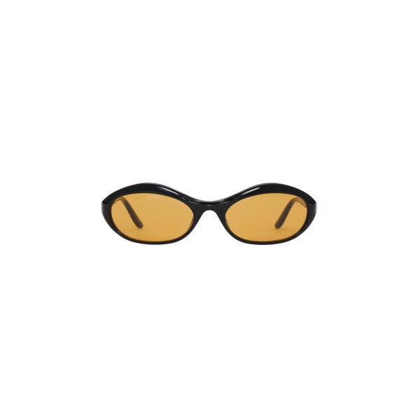 Magda Butrym Oval sunglasses in black with yellow lenses