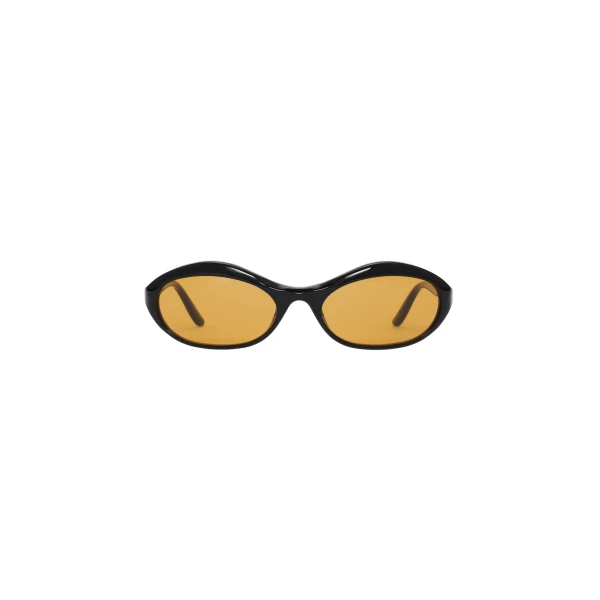 Magda Butrym Oval sunglasses in black with yellow lenses