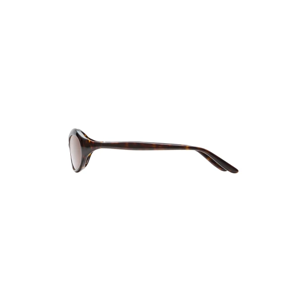 Oval sunglasses in brown - Image 2
