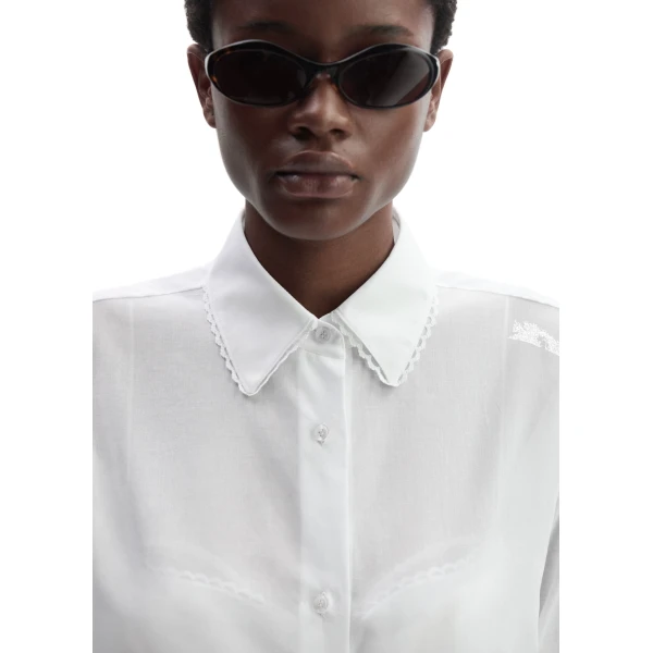 Oval sunglasses in brown - Image 4