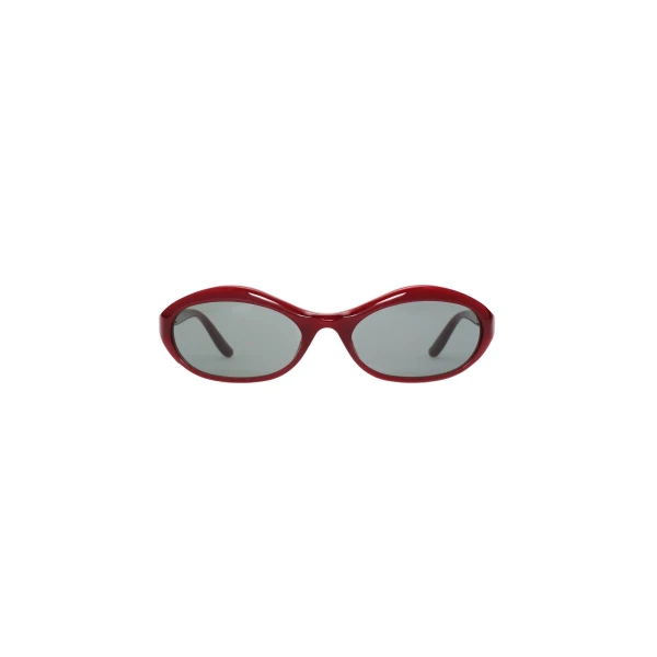 Oval sunglasses in burgundy