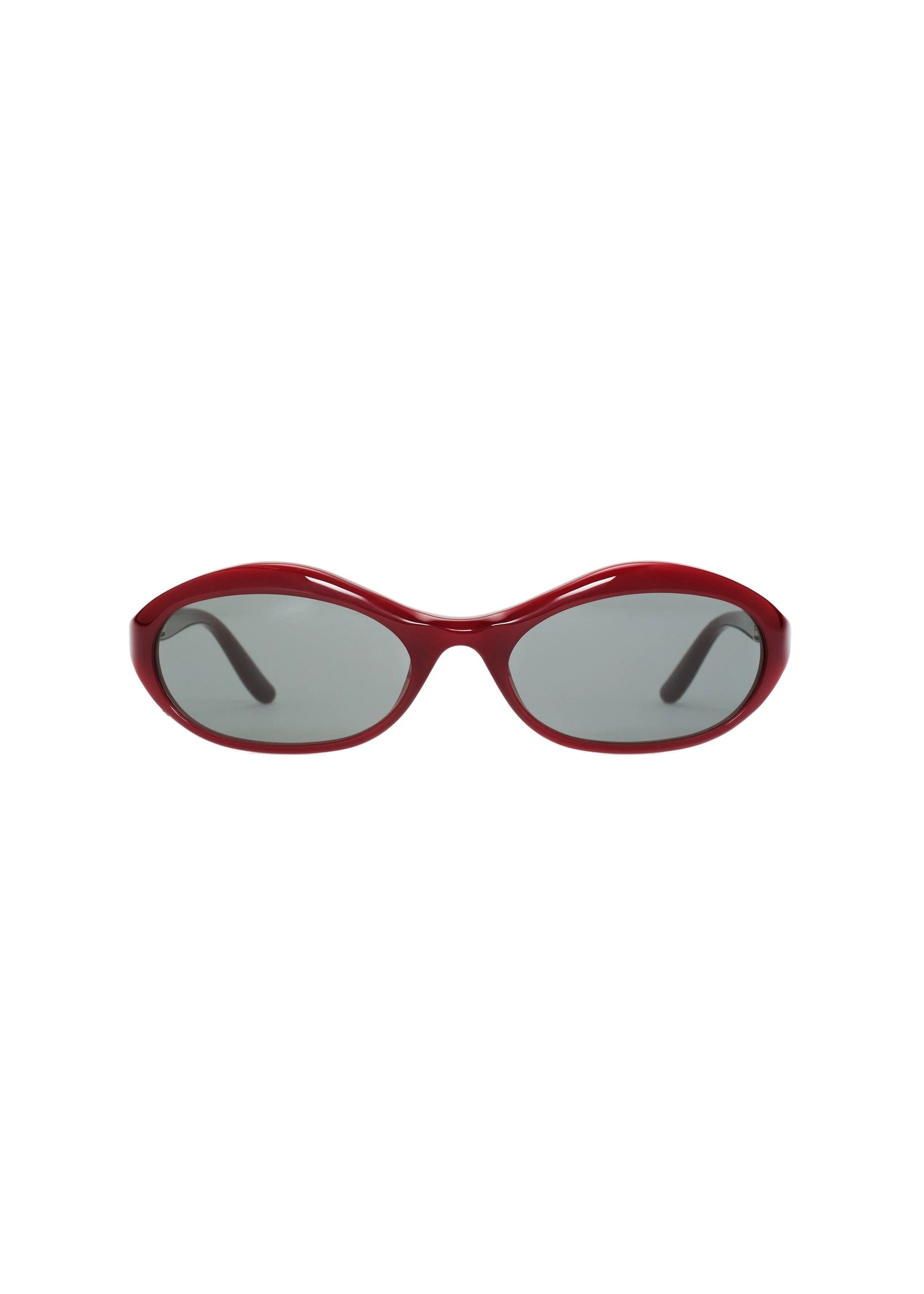 Magda Butrym Oval sunglasses in burgundy | Coveti Magda Butrym Oval sunglasses in burgundy