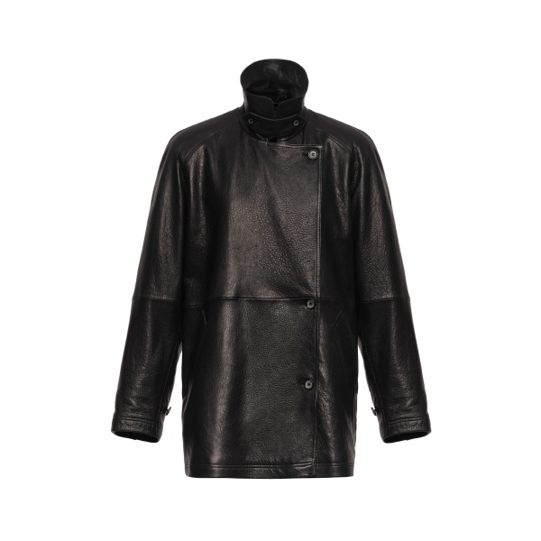 Magda Butrym Oversized grained leather jacket in black