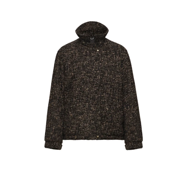 Magda Butrym Padded stand-collar jacket in brown