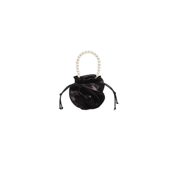 Magda Butrym Pearl Magda bag in black satin
