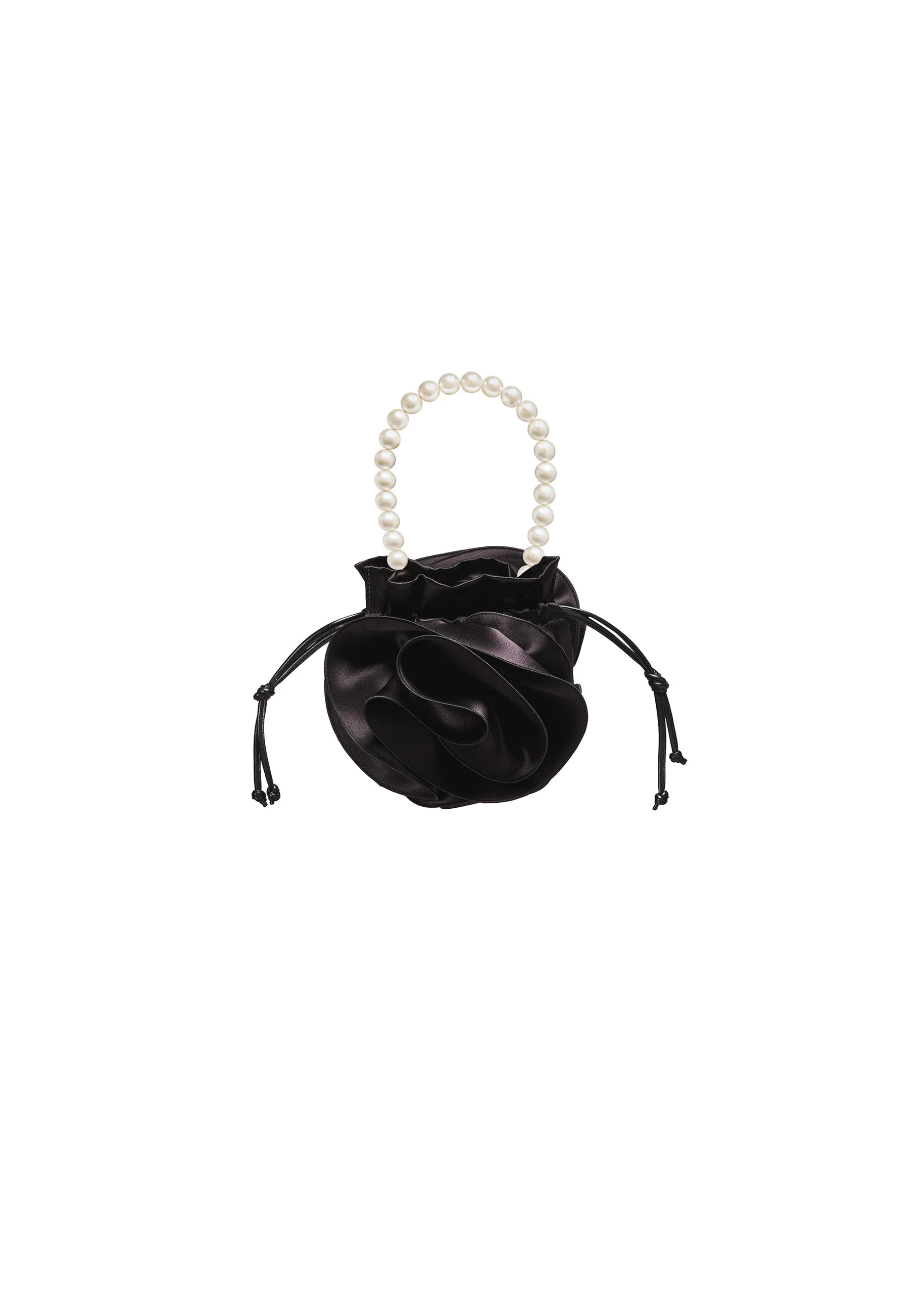 Magda Butrym Pearl Magda bag in black satin | Coveti Magda Butrym Pearl Magda bag in black satin