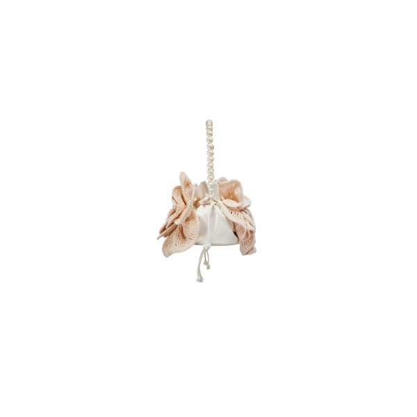 Pearl Magda bag in cream crochet - Image 2