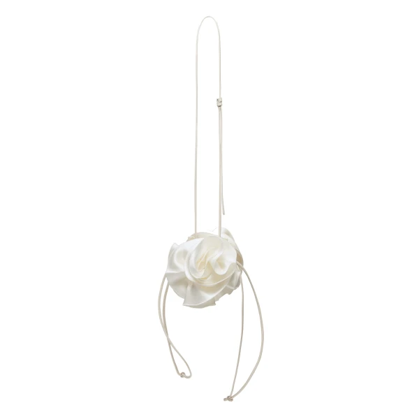 Pearl Magda bag in cream satin - Image 3
