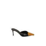 Magda Butrym Pointed-toe mules in black and gold leather