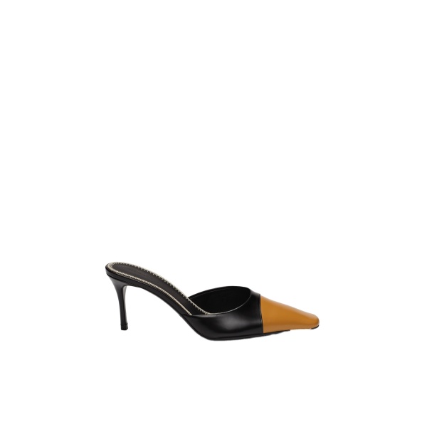 Magda Butrym Pointed-toe mules in black and gold leather