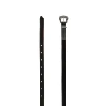 Magda Butrym Pony hair leather belt with ornamental buckle in black