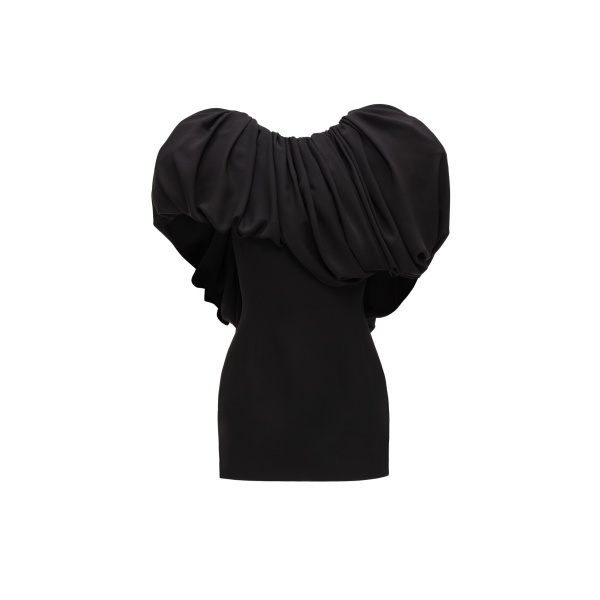 Magda Butrym Puff collar mini dress in black