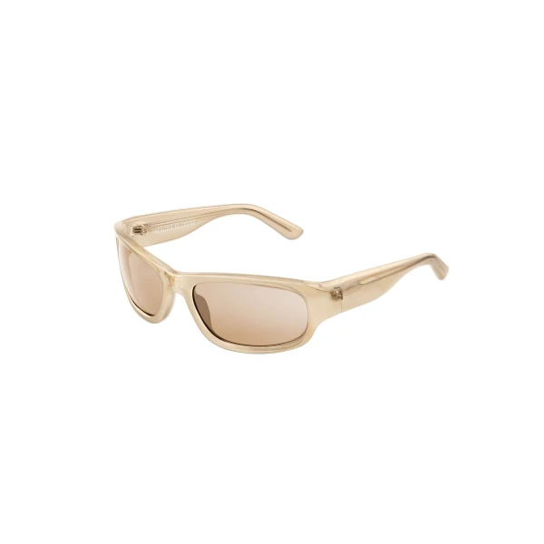 Rectangular sunglasses in beige - Image 3