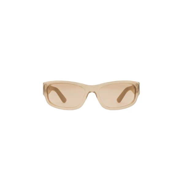 Rectangular sunglasses in beige