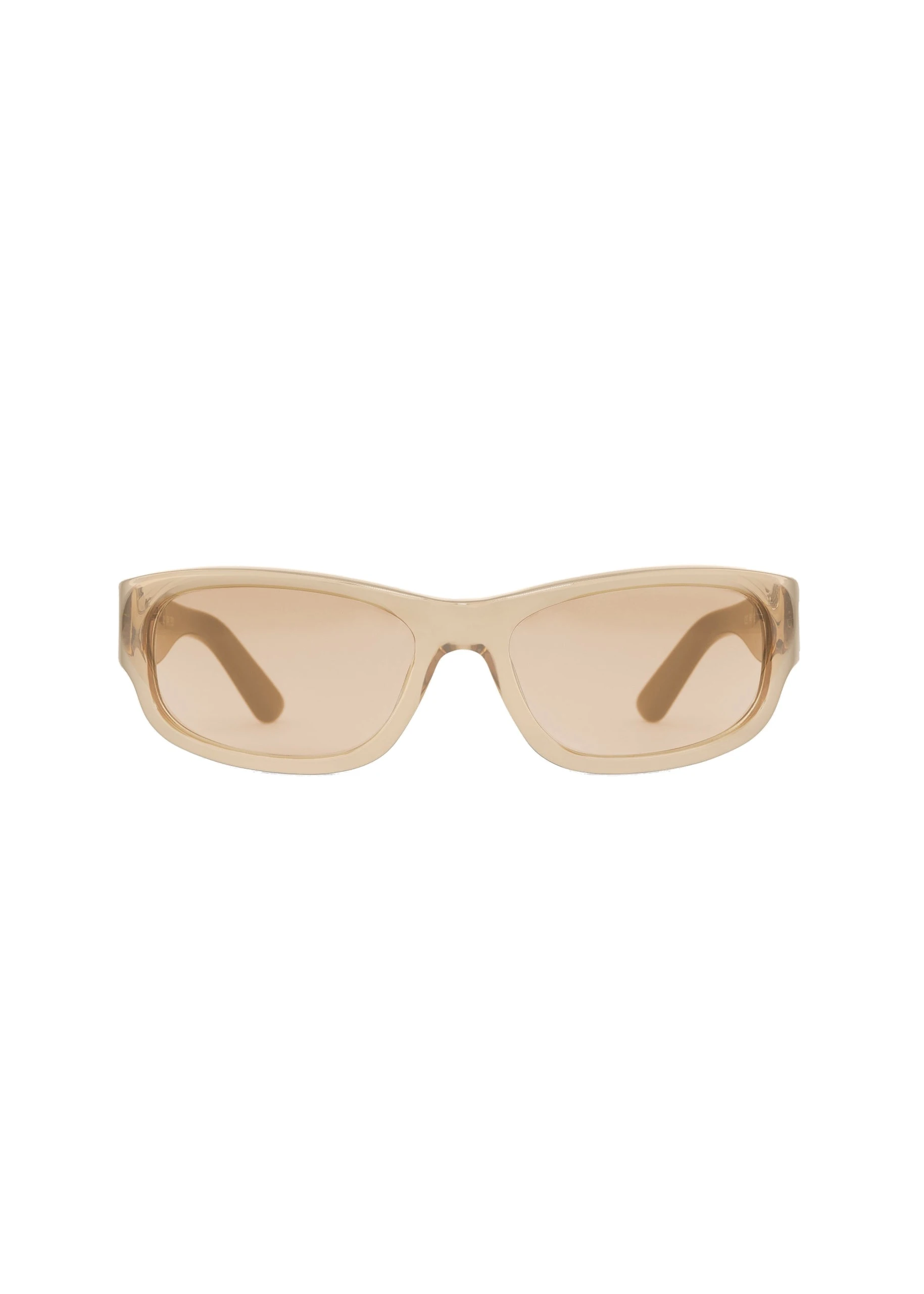 Magda Butrym Rectangular sunglasses in beige | Coveti Magda Butrym Rectangular sunglasses in beige