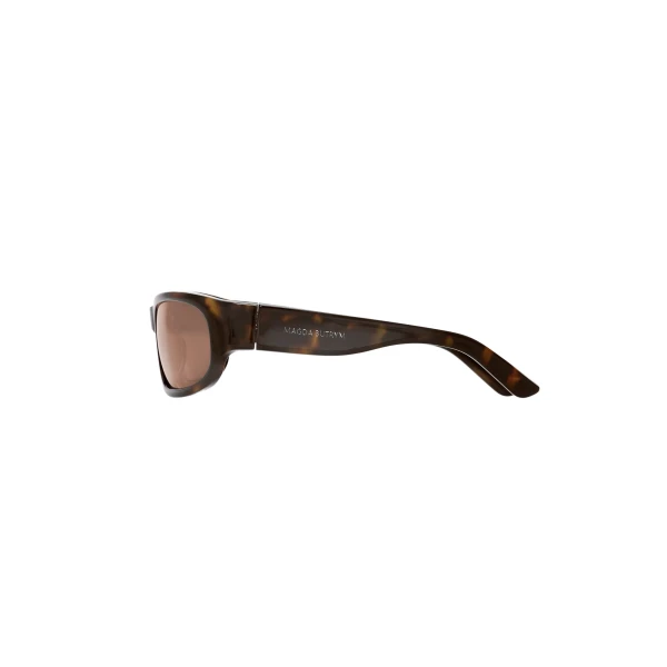 Rectangular sunglasses in brown - Image 2