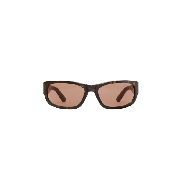 Rectangular sunglasses in brown