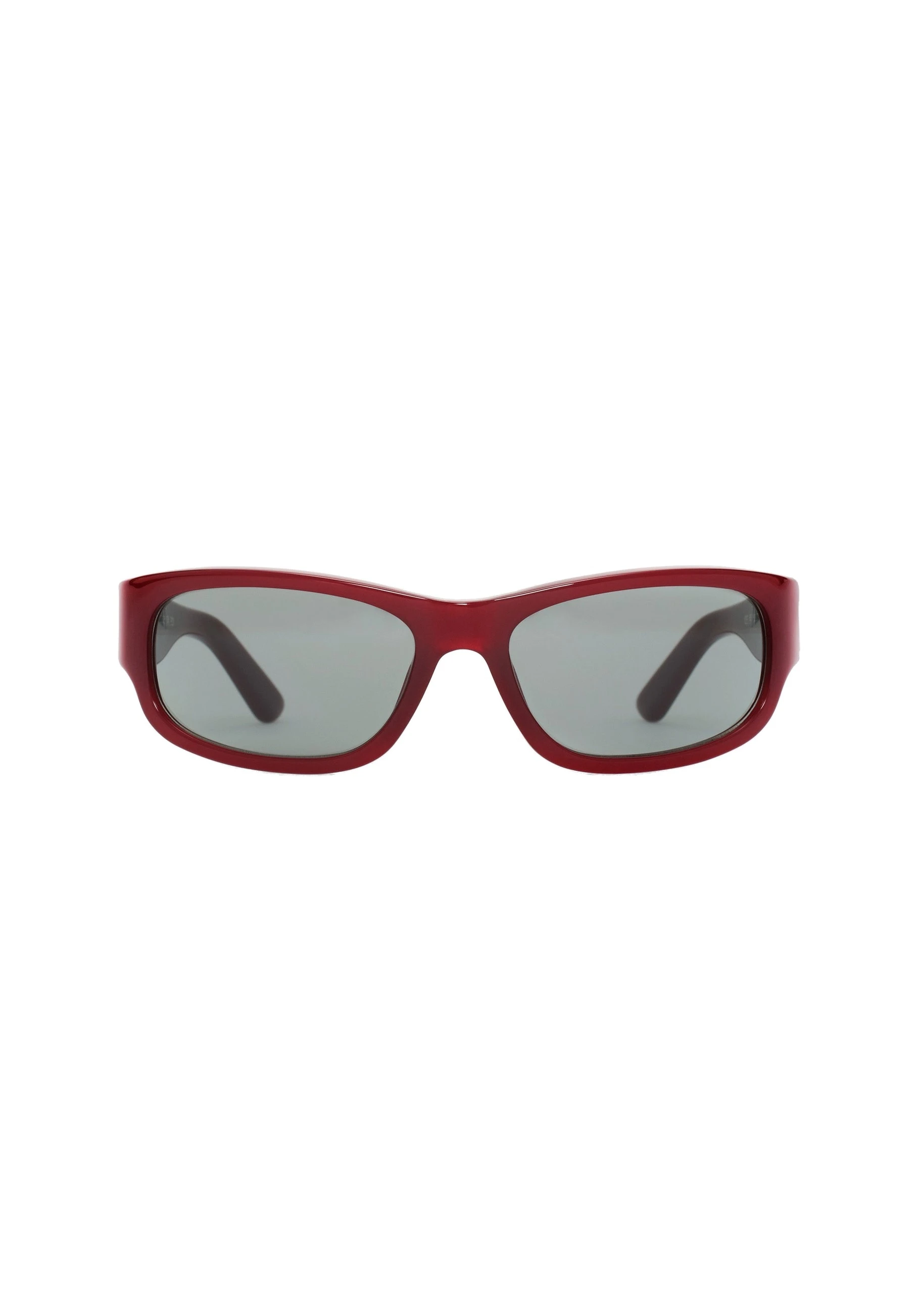Magda Butrym Rectangular sunglasses in burgundy | Coveti Magda Butrym Rectangular sunglasses in burgundy