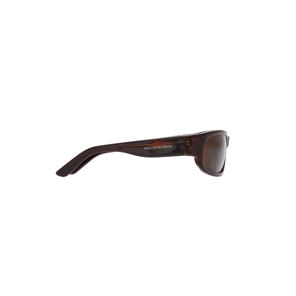 Rectangular sunglasses in milky brown - Image 3
