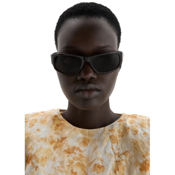 Rectangular sunglasses in milky brown - Image 4