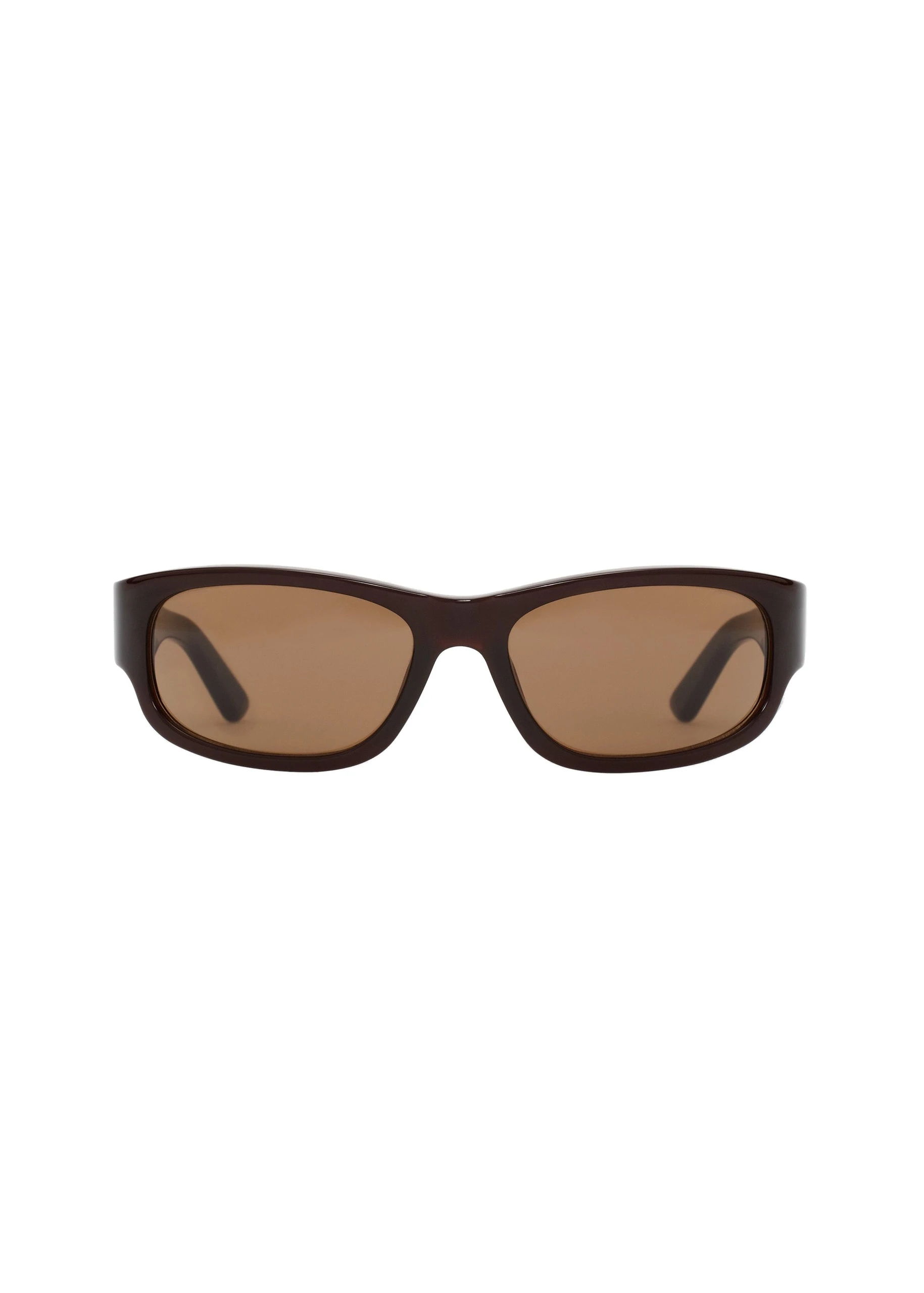 Magda Butrym Rectangular sunglasses in milky brown | Coveti Magda Butrym Rectangular sunglasses in milky brown