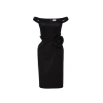 Magda Butrym Rose off-shoulder midi dress in black
