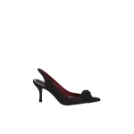 Magda Butrym Rose slingback pumps in black satin