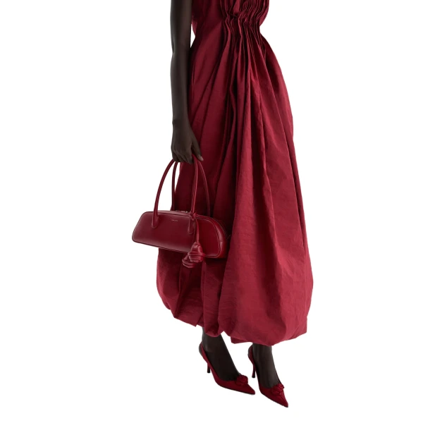 Rose slingback pumps in burgundy satin - Image 4