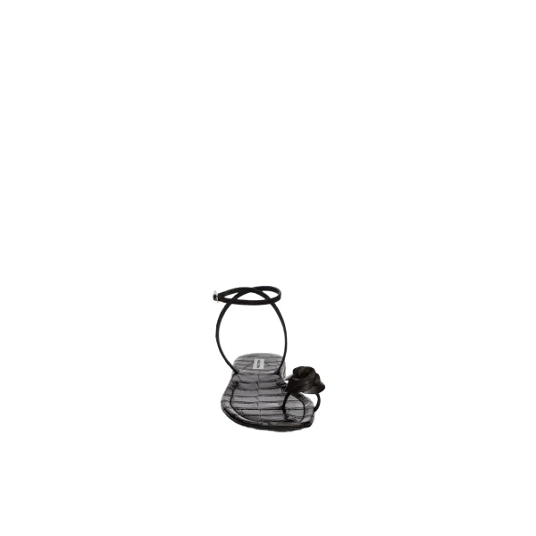 Rose toe-post sandals in croco-embossed leather - Image 3