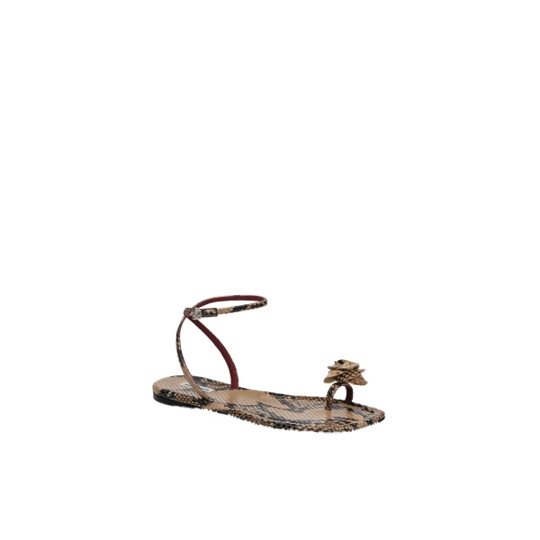 Rose toe-post sandals in snake-embossed leather - Image 2