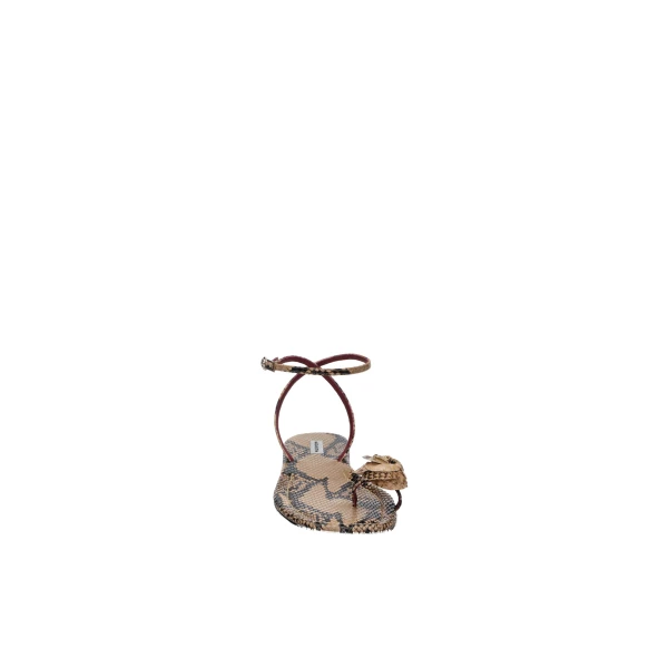 Rose toe-post sandals in snake-embossed leather - Image 3