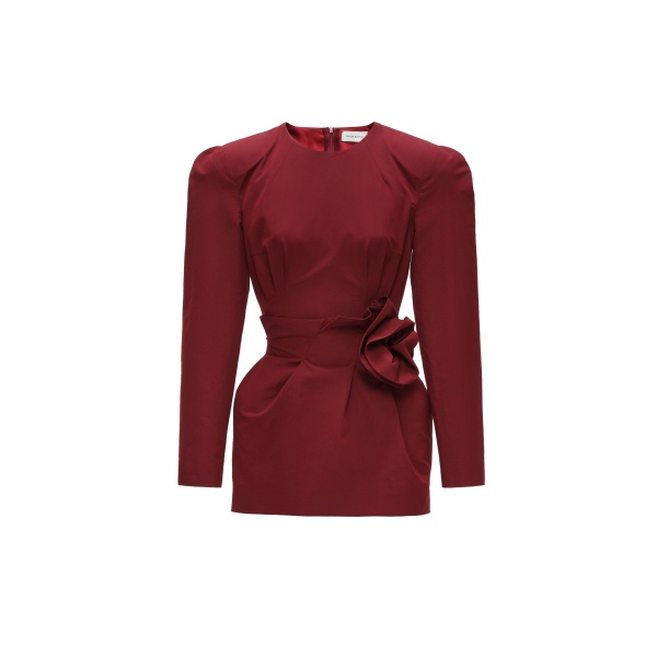 Magda Butrym Rose waist mini dress in red