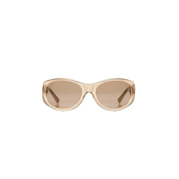 Round sunglasses in beige