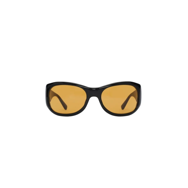 Magda Butrym Round sunglasses in black with yellow lenses