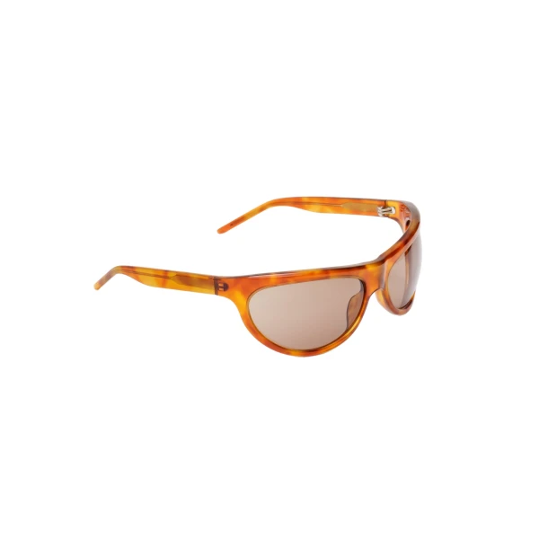 Semi-round sunglasses in amber - Image 3