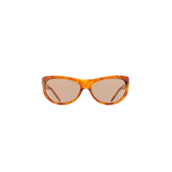 Semi-round sunglasses in amber