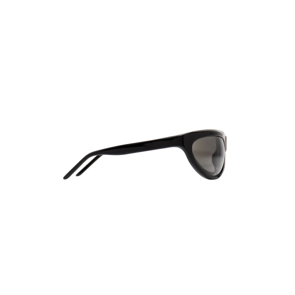 Semi-round sunglasses in black - Image 2