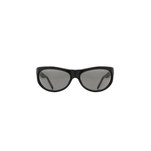 Semi-round sunglasses in black