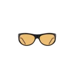 Magda Butrym Semi-round sunglasses in black with yellow lenses