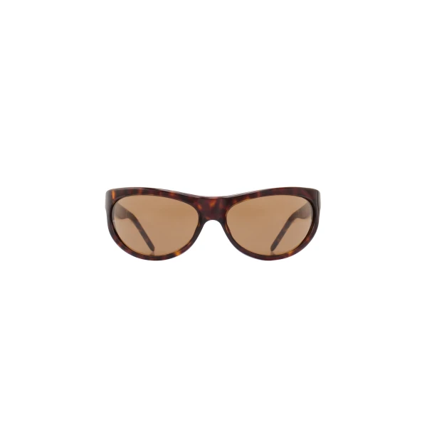 Magda Butrym Semi-round sunglasses in tortoise with brown lenses
