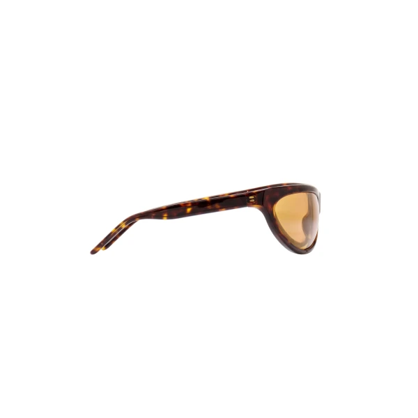 Semi-round sunglasses in tortoise with yellow lenses - Image 2