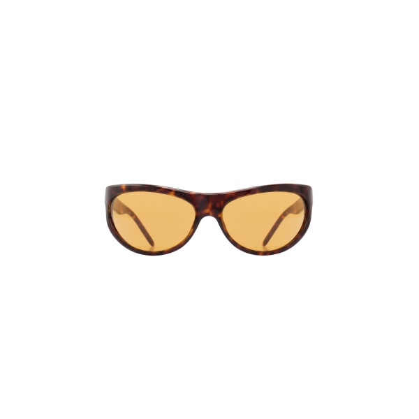 Magda Butrym Semi-round sunglasses in tortoise with yellow lenses