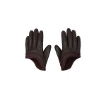 Magda Butrym Short leather gloves in brown