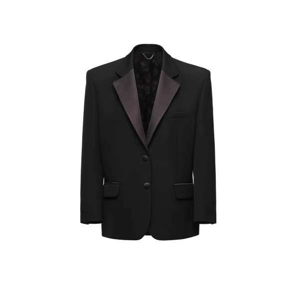 Magda Butrym Single-breasted tuxedo blazer in black