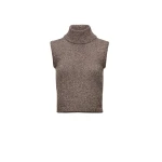 Magda Butrym Sleeveless wool turtleneck top in brown