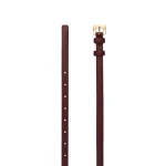 Magda Butrym Slim leather belt with rectangular buckle in bordeaux