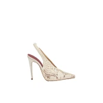 Magda Butrym Slingback crochet heels in cream