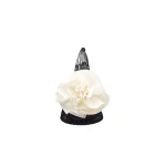 Magda Butrym Small Devana bag cream flower in black